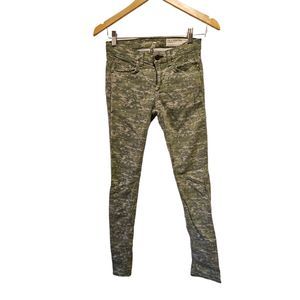 Rag &‎ Bone Skinny Jeans 26 Green Camo Camouflage Made in USA